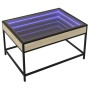 Mesa de centro con Infinity LED roble Sonoma 70x50x41 cm de , Mesas de centro - Ref: Foro24-847683, Precio: 85,84 €, Descuent...
