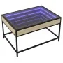 Mesa de centro con Infinity LED roble Sonoma 70x50x41 cm de , Mesas de centro - Ref: Foro24-847683, Precio: 84,76 €, Descuent...