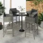 Taburetes de barra de cocina 4 uds con cojines ratán PE gris de , Taburetes de cocina - Ref: Foro24-316677, Precio: 409,02 €,...