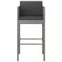 Taburetes de barra de cocina 4 uds con cojines ratán PE gris de , Taburetes de cocina - Ref: Foro24-316677, Precio: 409,02 €,...