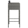 Taburetes de barra de cocina 4 uds con cojines ratán PE gris de , Taburetes de cocina - Ref: Foro24-316677, Precio: 416,12 €,...