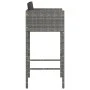 Taburetes de barra de cocina 4 uds con cojines ratán PE gris de , Taburetes de cocina - Ref: Foro24-316677, Precio: 409,02 €,...