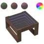 Mesa de centro con Infinity LED marrón roble 50x53x30 cm de , Mesas de centro - Ref: Foro24-847629, Precio: 80,71 €, Descuent...