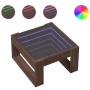 Mesa de centro con Infinity LED marrón roble 50x53x30 cm de , Mesas de centro - Ref: Foro24-847629, Precio: 81,92 €, Descuent...