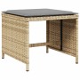 Set comedor de jardín 9 pzas con cojines ratán sintético beige de , Conjuntos de jardín - Ref: Foro24-3277727, Precio: 414,01...