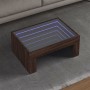 Mesa de centro con Infinity LED marrón roble 70x50x30 cm de , Mesas de centro - Ref: Foro24-847615, Precio: 94,56 €, Descuent...