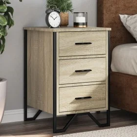 Mesita de noche madera de ingeniería roble Sonoma 40x41x60 cm de , Mesitas de noche - Ref: Foro24-848525, Precio: 76,96 €, De...