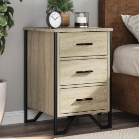 Mesita de noche madera de ingeniería roble Sonoma 40x41x60 cm de , Mesitas de noche - Ref: Foro24-848525, Precio: 78,00 €, De...