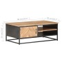 Mesa de centro de madera maciza de acacia 90x50x35 cm en Mesas de centro | Comprar online en Foru.es