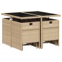 Set comedor de jardín 9 pzas con cojines ratán sintético beige de , Conjuntos de jardín - Ref: Foro24-3210598, Precio: 374,87...
