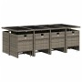 Set comedor de jardín con cojines 13 pzas ratán sintético gris de , Conjuntos de jardín - Ref: Foro24-3210620, Precio: 761,28...