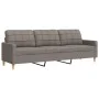 Sofá de 3 plazas de tela gris taupe 210 cm de , Sofás - Ref: Foro24-4007421, Precio: 320,12 €, Descuento: %