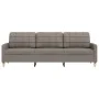 Sofá de 3 plazas de tela gris taupe 210 cm de , Sofás - Ref: Foro24-4007421, Precio: 320,12 €, Descuento: %