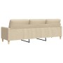 Sofá de 3 plazas de tela color crema 210 cm de , Sofás - Ref: Foro24-4007416, Precio: 314,30 €, Descuento: %