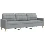 Sofá de 3 plazas de tela gris claro 210 cm de , Sofás - Ref: Foro24-4007414, Precio: 269,08 €, Descuento: %