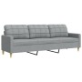 Sofá de 3 plazas de tela gris claro 210 cm de , Sofás - Ref: Foro24-4007414, Precio: 275,84 €, Descuento: %
