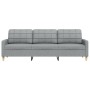 Sofá de 3 plazas de tela gris claro 210 cm de , Sofás - Ref: Foro24-4007414, Precio: 275,84 €, Descuento: %