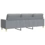 Sofá de 3 plazas de tela gris claro 210 cm de , Sofás - Ref: Foro24-4007414, Precio: 269,08 €, Descuento: %