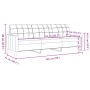 Sofá de 3 plazas de tela gris claro 210 cm de , Sofás - Ref: Foro24-4007414, Precio: 275,84 €, Descuento: %
