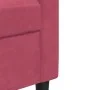 Sofá de 3 plazas de terciopelo rojo tinto 210 cm de , Sofás - Ref: Foro24-4007648, Precio: 306,61 €, Descuento: %