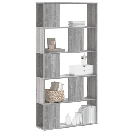 Librería de 5 niveles madera gris Sonoma 80,5x23,5x162,5 cm de , Librerías y estanterías - Ref: Foro24-852776, Precio: 82,74 ...