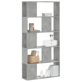 Librería de 5 niveles madera gris hormigón 80,5x23,5x162,5 cm de , Librerías y estanterías - Ref: Foro24-852774, Precio: 72,0...