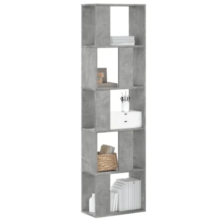 Librería de 5 niveles madera gris hormigón 45x23,5x162,5 cm de , Librerías y estanterías - Ref: Foro24-852783, Precio: 53,39 ...