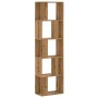 Librería 5 niveles madera roble artesanal 80,5x23,5x162,5 cm de , Librerías y estanterías - Ref: Foro24-852788, Precio: 73,34...