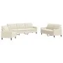 3-piece cream velvet sofa set with cushions by , Sofas - Ref: Foro24-3278439, Price: 707,60 €, Discount: %