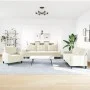 3-piece cream velvet sofa set with cushions by , Sofas - Ref: Foro24-3278439, Price: 707,60 €, Discount: %