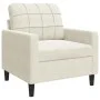 3-piece cream velvet sofa set with cushions by , Sofas - Ref: Foro24-3278439, Price: 707,60 €, Discount: %
