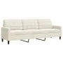 3-piece cream velvet sofa set with cushions by , Sofas - Ref: Foro24-3278439, Price: 707,60 €, Discount: %