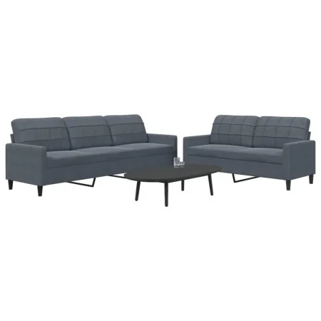 Juego de sofás con cojines 2 piezas terciopelo gris oscuro de , Sofás - Ref: Foro24-3278472, Precio: 470,52 €, Descuento: %