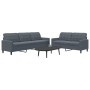 Juego de sofás con cojines 2 piezas terciopelo gris oscuro de , Sofás - Ref: Foro24-3278472, Precio: 440,46 €, Descuento: %
