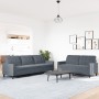 Juego de sofás con cojines 2 piezas terciopelo gris oscuro de , Sofás - Ref: Foro24-3278472, Precio: 440,46 €, Descuento: %
