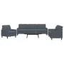 Juego de sofás con cojines 3 piezas terciopelo gris oscuro de , Sofás - Ref: Foro24-3278432, Precio: 603,06 €, Descuento: %