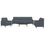 Juego de sofás con cojines 3 piezas terciopelo gris oscuro de , Sofás - Ref: Foro24-3278432, Precio: 573,43 €, Descuento: %