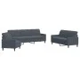 Juego de sofás con cojines 3 piezas terciopelo gris oscuro de , Sofás - Ref: Foro24-3278432, Precio: 603,06 €, Descuento: %