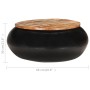 Mesa de centro madera maciza reciclada negra 68x68x30 cm en Mesas de centro | Comprar online en Foru.es