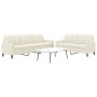 Juego de sofás con cojines 2 piezas terciopelo crema de , Sofás - Ref: Foro24-3278479, Precio: 561,74 €, Descuento: %