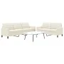Set of 2-piece cream velvet sofas with cushions by , Sofas - Ref: Foro24-3278479, Price: 551,52 €, Discount: %