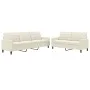 Zweiteiliges Sofaset mit cremefarbenen Samtkissen. von , Sofas - Ref: Foro24-3278479, Preis: 551,52 €, Rabatt: %