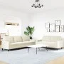 Zweiteiliges Sofaset mit cremefarbenen Samtkissen. von , Sofas - Ref: Foro24-3278479, Preis: 551,52 €, Rabatt: %