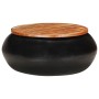 Mesa de centro madera maciza reciclada negra 68x68x30 cm en Mesas de centro | Comprar online en Foru.es