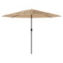Sombrilla de jardín con poste de acero marrón 324x324x247 cm de , Sombrillas - Ref: Foro24-4005109, Precio: 102,66 €, Descuen...