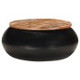 Mesa de centro madera maciza reciclada negra 68x68x30 cm en Mesas de centro | Comprar online en Foru.es