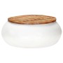 Mesa de centro madera maciza reciclada blanca 68x68x30 cm en Mesas de centro | Comprar online en Foru.es
