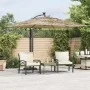 Sombrilla de jardín con LEDs poste acero marrón 269x269x235 cm de , Sombrillas - Ref: Foro24-4005087, Precio: 148,82 €, Descu...