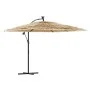 Sombrilla de jardín con LEDs poste acero marrón 269x269x235 cm de , Sombrillas - Ref: Foro24-4005087, Precio: 148,82 €, Descu...