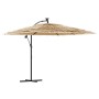 Sombrilla de jardín con LEDs poste acero marrón 269x269x235 cm de , Sombrillas - Ref: Foro24-4005087, Precio: 152,18 €, Descu...